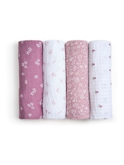 Aden + Anais White Muslin Blanket 4 Pack - Image 1 of 8