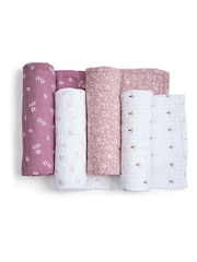 Aden + Anais White Muslin Blanket 4 Pack - Image 2 of 8
