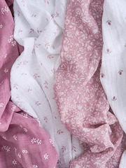 Aden + Anais White Muslin Blanket 4 Pack - Image 7 of 8