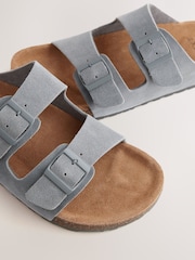Cinza - Leather Two Buckle Sandals - Imagem 7 de 7