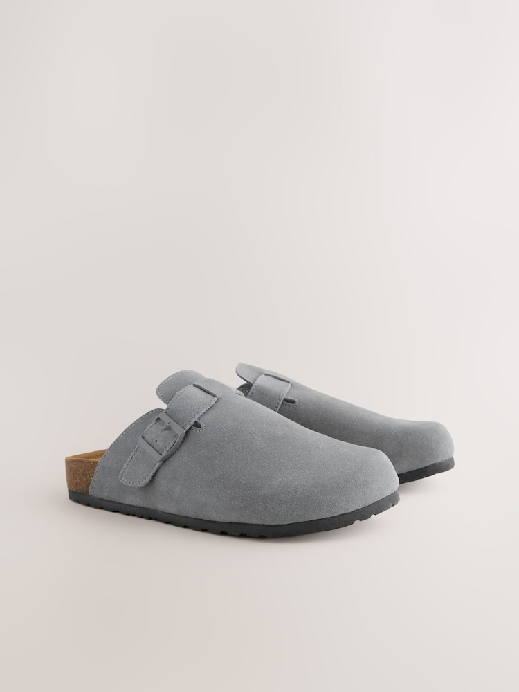 Grey EDIT Suede Mules - Image 1 of 6