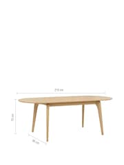 Willis & Gambier Oak Otto 6-8 Seater Extending Dining Table - Image 4 of 8
