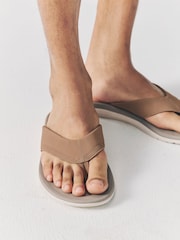 Natural - Sandalias deportivas con tira al dedo - Imagen 2 de 7