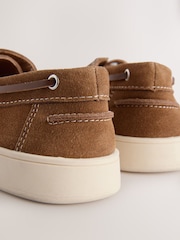 Tan Brown Suede Cupsole Boat Shoes - Image 6 of 6