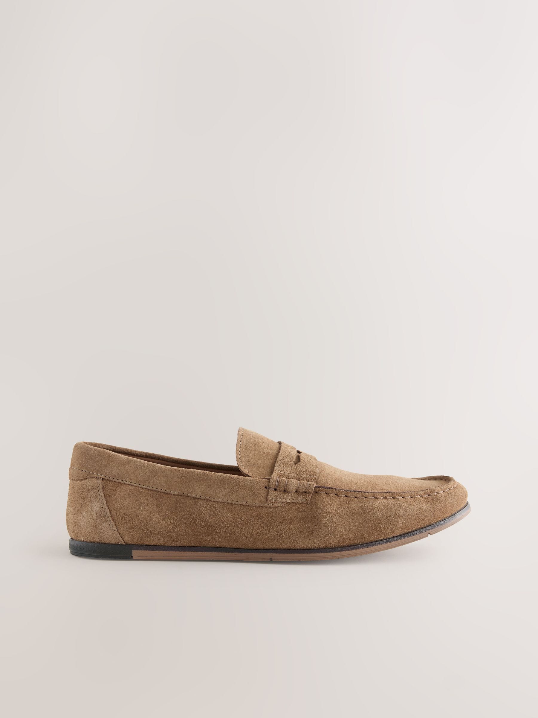 Buy Neutral Leather Loafers from Next Jordan
