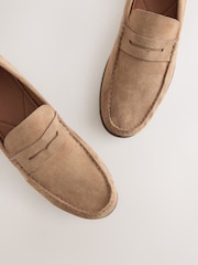 Neutral Leather Loafers - Image 4 of 6