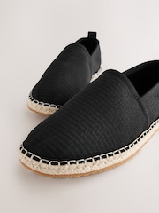 Black Searsucker Espadrille - Image 4 of 6