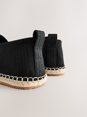Black Searsucker Espadrille - Image 5 of 6