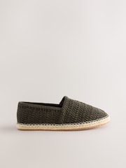 Khaki Crochet Knitted Espadrilles - Image 3 of 6