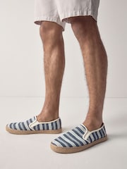 Navy Textured Espadrilles - Image 1 of 6