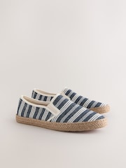 Navy Textured Espadrilles - Image 2 of 6