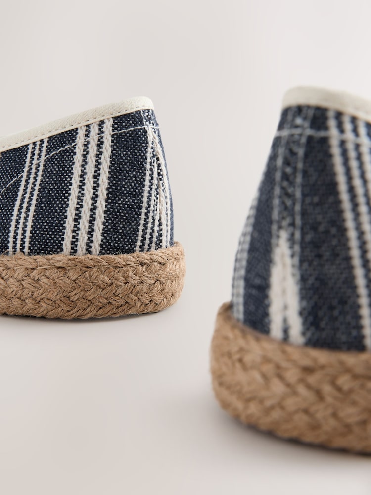 Navy Textured Espadrilles - Image 6 of 6