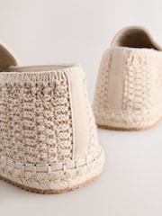 Mink Brown Crochet Knitted Espadrilles - Image 5 of 6