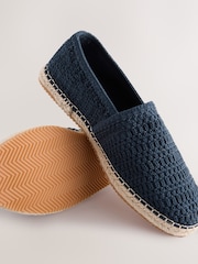 Navy Crochet Knitted Espadrilles - Image 6 of 6