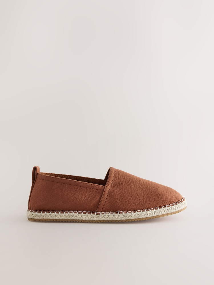Rust Brown Searsucker Espadrille - Image 1 of 5