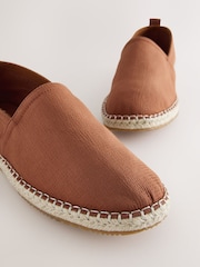 Rust Brown Searsucker Espadrille - Image 3 of 5