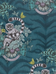 Clarke and Clarke Lemur Navy Emma J Shipley 10M Wallpaper - Image 1 of 1