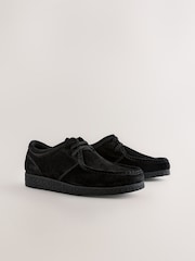 Black Suede Apron Shoes - Image 1 of 8