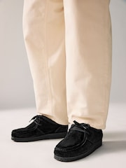 Black Suede Apron Shoes - Image 2 of 8
