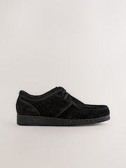 Black Suede Apron Shoes - Image 4 of 8