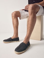Grey Crochet Knitted Espadrilles - Image 1 of 6