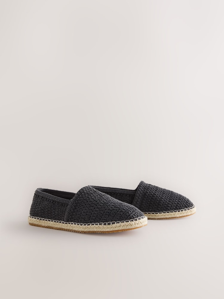 Grey Crochet Knitted Espadrilles - Image 2 of 6