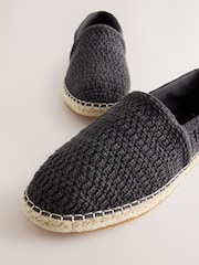 Grey Crochet Knitted Espadrilles - Image 4 of 6