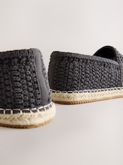 Grey Crochet Knitted Espadrilles - Image 5 of 6