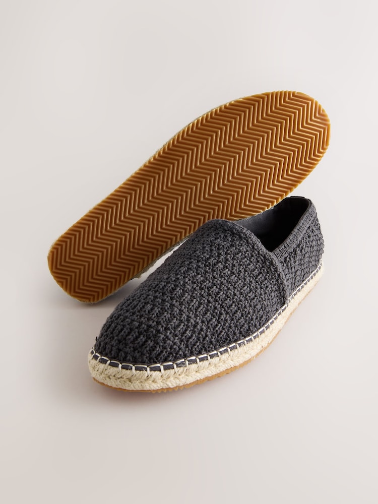 Grey Crochet Knitted Espadrilles - Image 6 of 6