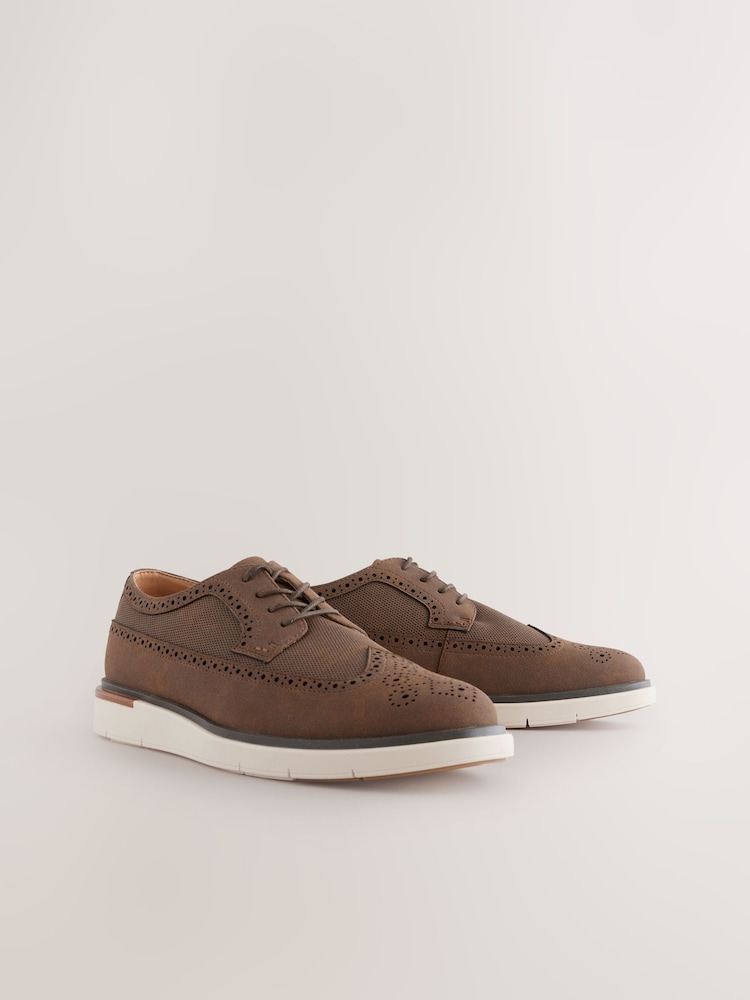 Brown Sports Wedge Shoes - Image 2 of 6