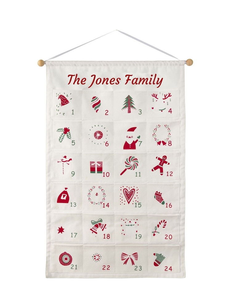 Personalised Christmas Countdown Hanging Advent Calendar by Dibor - Image 2 of 5