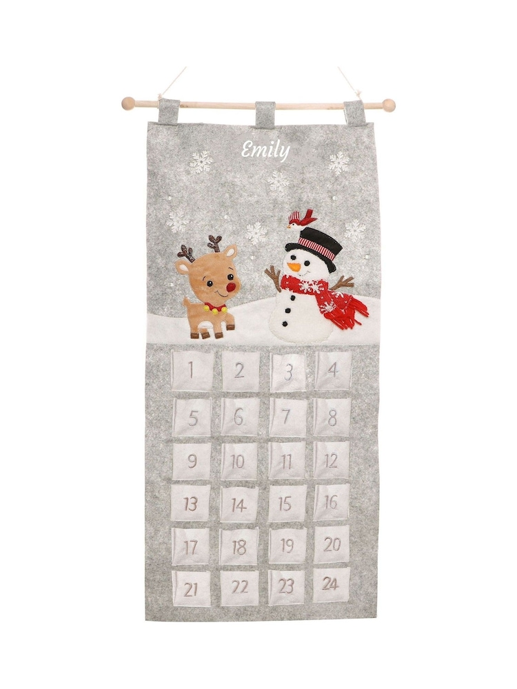 Personalised Snowy Adventure Hanging Christmas Advent Calendar by Dibor - Image 2 of 4