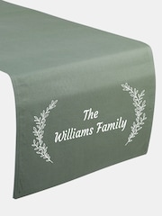 Personalised Botanical 100% Cotton Table Runner by Dibor - Image 2 of 4