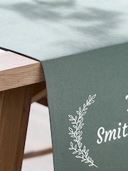 Personalised Botanical 100% Cotton Table Runner by Dibor - Image 3 of 4