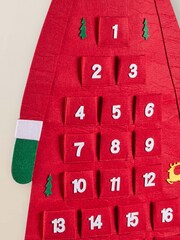 Personalised Giant Father Christmas Hanging Advent Calendar by Dibor - Image 3 of 3