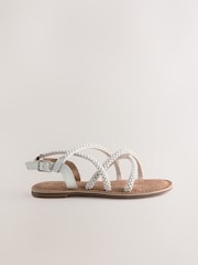 Blanco - Embellished Strappy Sandals - Imagen 2 de 5