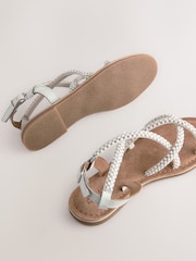 Blanco - Embellished Strappy Sandals - Imagen 5 de 5