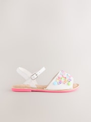 White Beaded Sandals - Image 2 of 5
