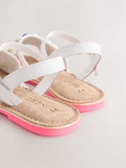 White Beaded Sandals - Image 5 of 5