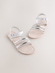 Silver Metallic Occasion Sandals - Image 1 of 5