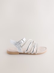 Silver Metallic Occasion Sandals - Image 2 of 5