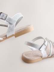 Silver Metallic Occasion Sandals - Image 3 of 5