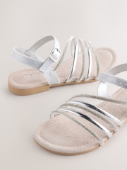 Silver Metallic Occasion Sandals - Image 4 of 5