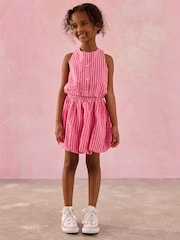 Pink Suede Wide Fit (G) Touch Fastening Strap Corkbed Sandals - Image 3 of 5