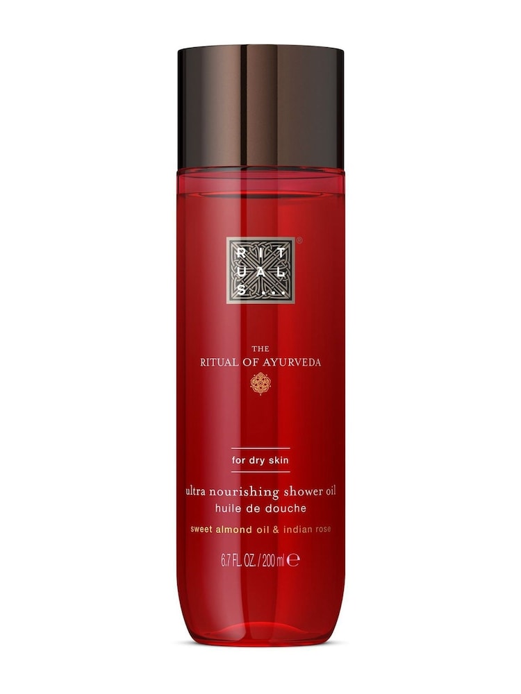 Rituals The Ritual of Ayurveda Sweet Almond Oil & Indian Rose Shower Oil 200ml - Image 1 of 4