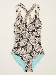 FatFace Hope Black Mono Shell Macrame Swimsuit - Image 6 of 6