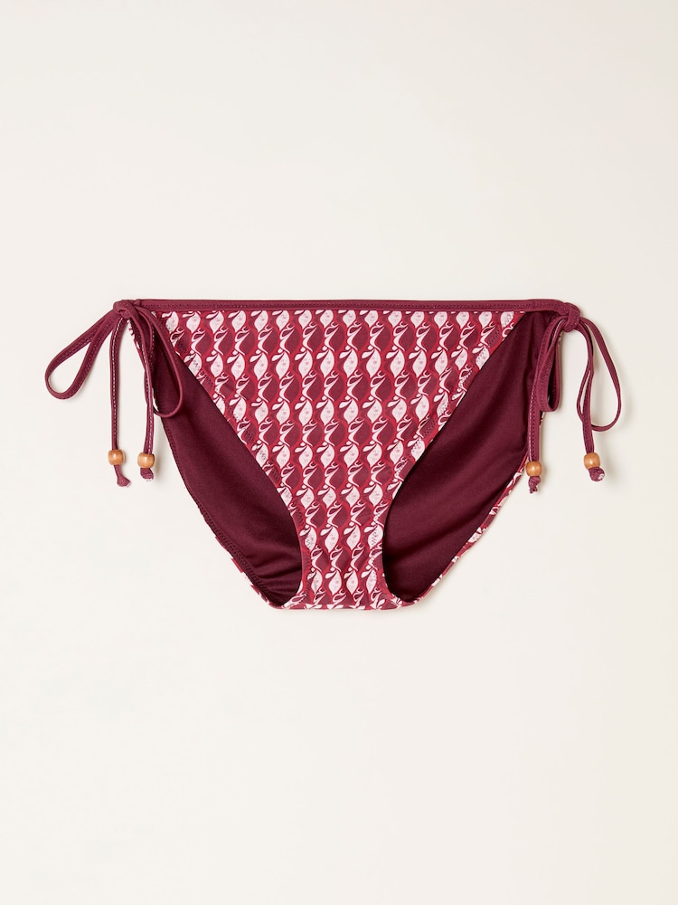 FatFace Red Triangle Maci Retro Shell Bikini Top - Image 1 of 1