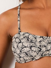 FatFace Ness Black Mono Shell Bandeau Bikini Top - Image 4 of 5