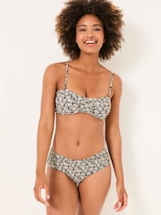 FatFace Camber Black Mono Shell Bikini Bottoms - Image 1 of 5