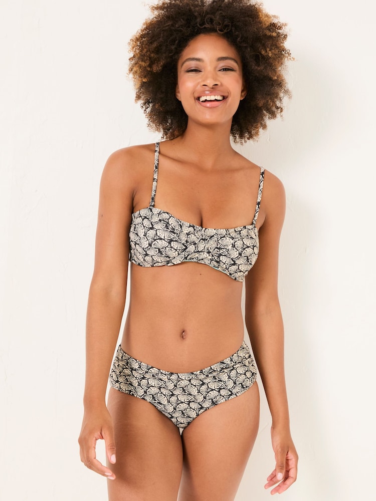 FatFace Camber Black Mono Shell Bikini Bottoms - Image 1 of 5